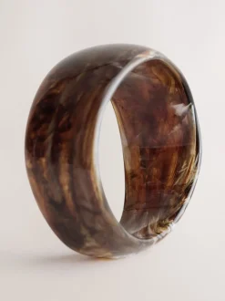 Marron - Bracelet épais en acrylique