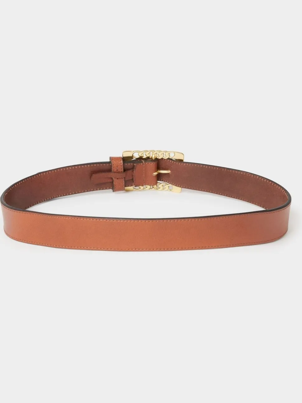 Marron - Ceinture Osprey London The Chain en cuir à boucle