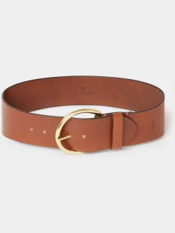 Marron - Ceinture Osprey London The Oversize à boucle en cuir