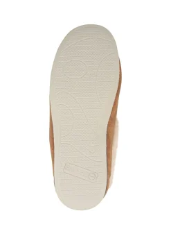 Marron - Chaussons douillets Pavers en mousse à mémoire de forme coupe large