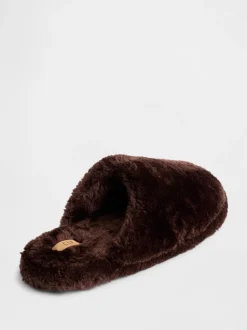 Marron - Chaussons Gap en fausse fourrure
