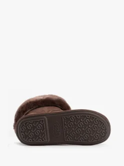 Marron - Chaussons Just Sheepskin Albery en peau de mouton pour femme