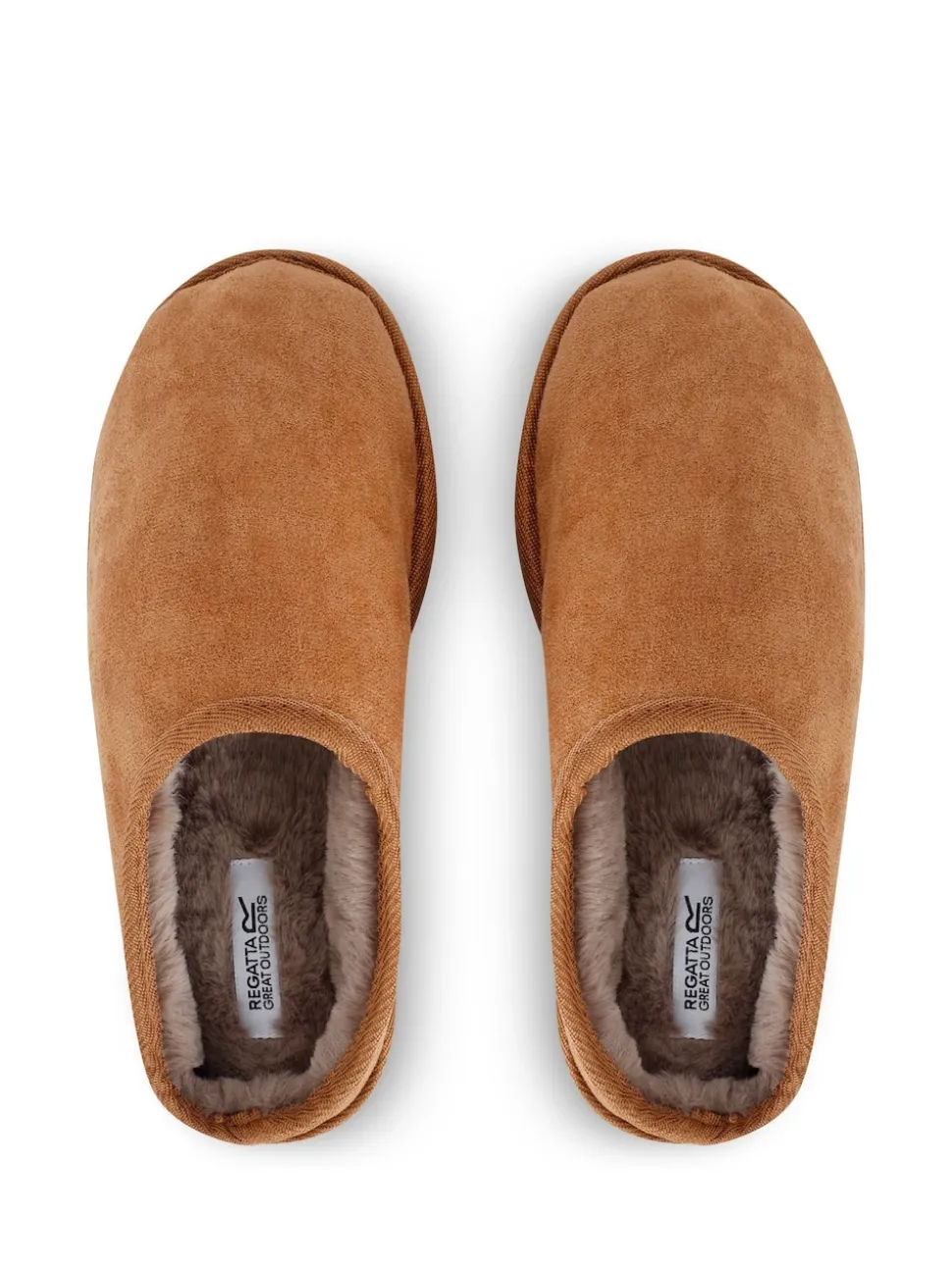 Marron - Chaussons Regatta Solace en fausse fourrure