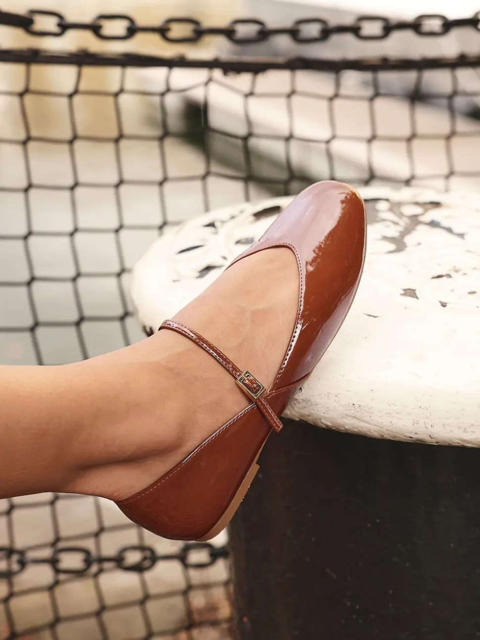 Marron - Chaussures Linzi Hush Mary Jane à bout carré