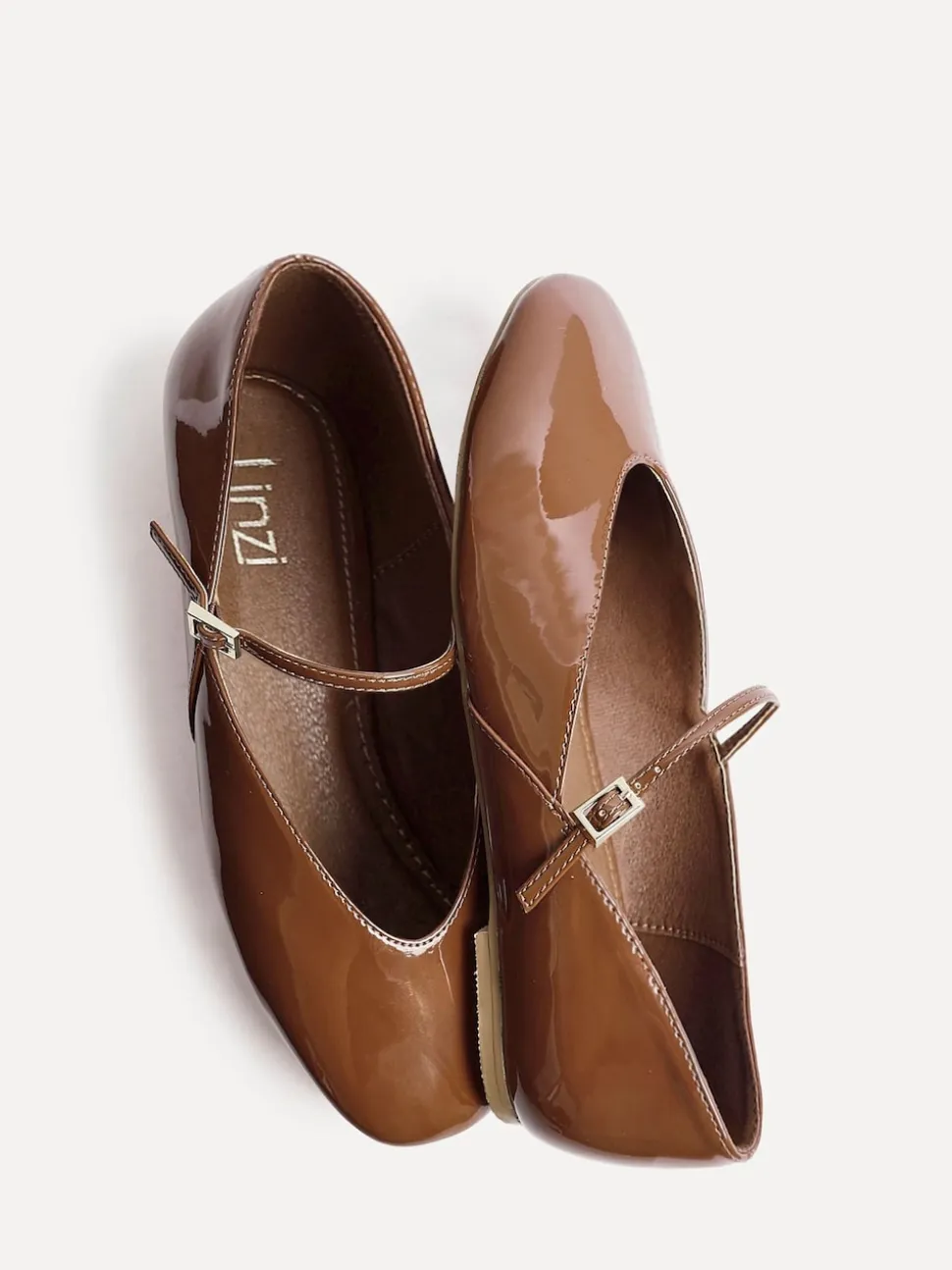 Marron - Chaussures Linzi Hush Mary Jane à bout carré