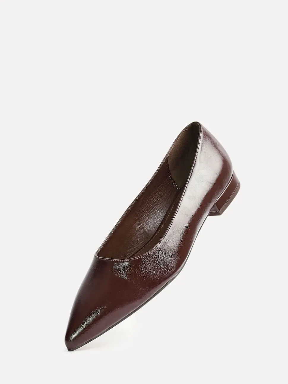 Marron - Chaussures plates Linzi Coupe large Compete à bout pointu
