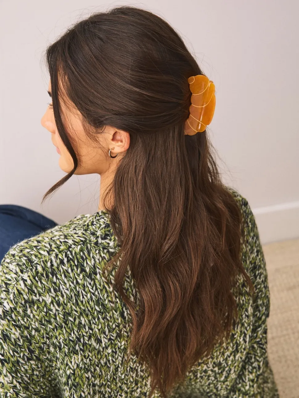 Marron - Croissant Hair Claw Clip