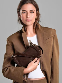 Marron - Dune London Direction Small Smart Scoop Sac épaule