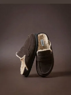 Marron - Dune London Mocassins dos nu doublés Goldy
