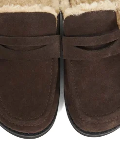Marron - Dune London Mocassins dos nu doublés Goldy