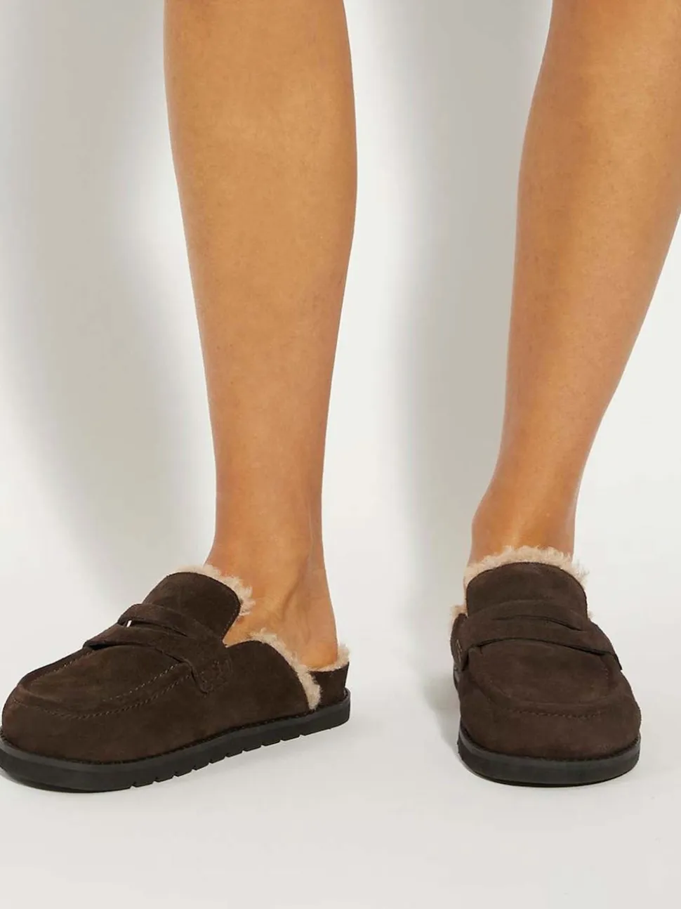 Marron - Dune London Mocassins dos nu doublés Goldy