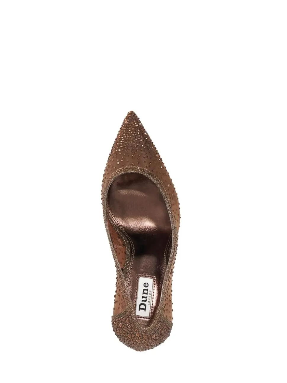 Marron - Dune London talons de cour à hotfix ornés les plus brillants