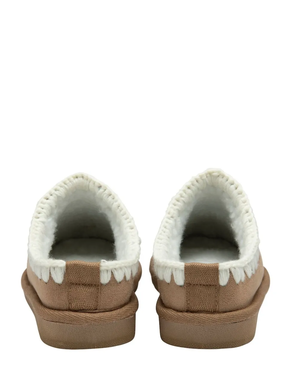 Marron - Dunlop Chaussons mules Whipstitch en faux daim