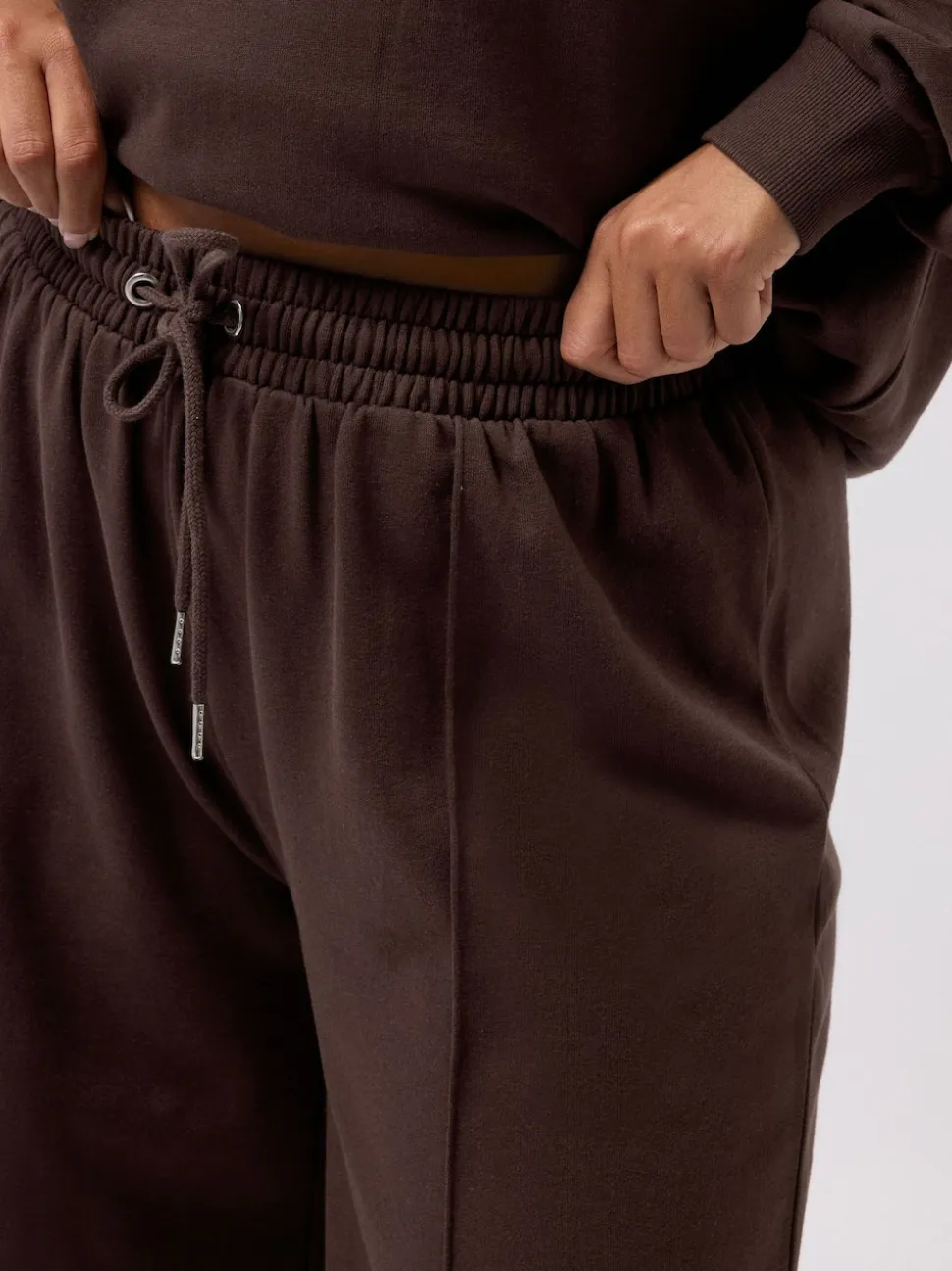 Marron - Jogging Yours Curve jambes larges