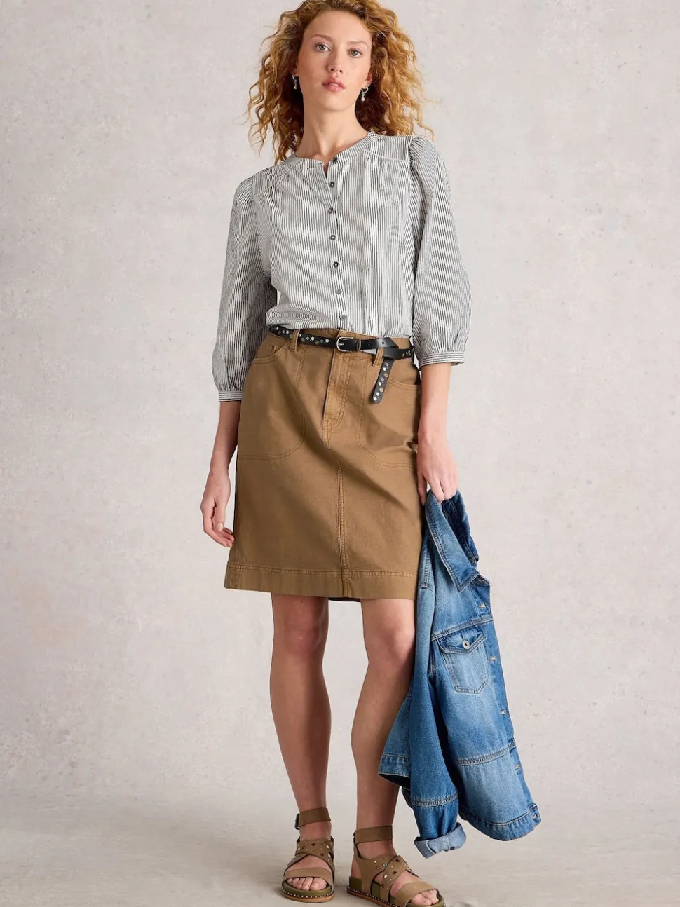 Marron - Jupe White Stuff Tia Chinos