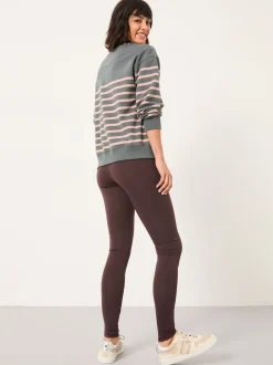 Marron - Legging FatFace taille haute
