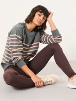 Marron - Legging FatFace taille haute