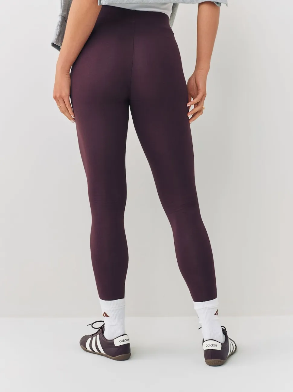 Marron - Leggings adidas Essentials en coton linéaire