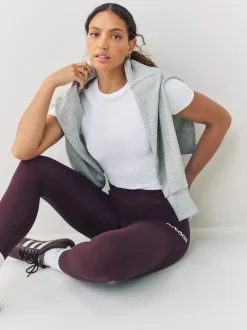 Marron - Leggings adidas Essentials en coton linéaire