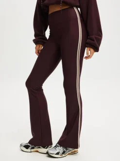 Marron - Leggings évasés doublés de polaire Cotton On