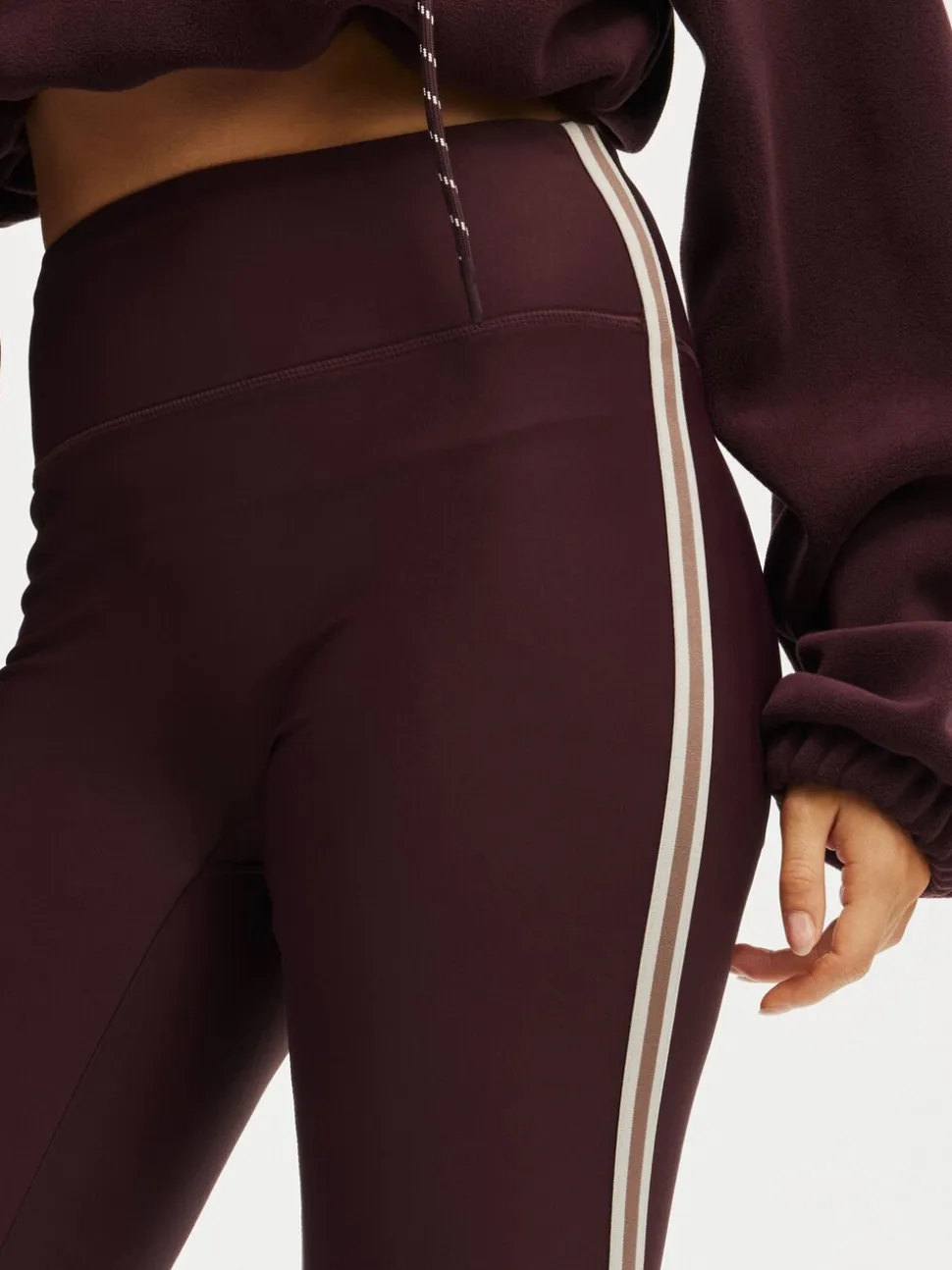 Marron - Leggings évasés doublés de polaire Cotton On