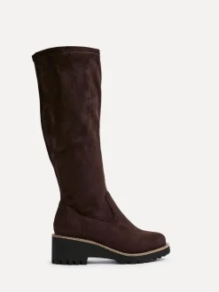 Marron - Linzi Bottes compensées hautes extensibles