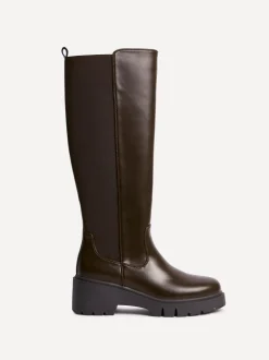 Marron - Linzi Bottes compensées Hyland High Leg