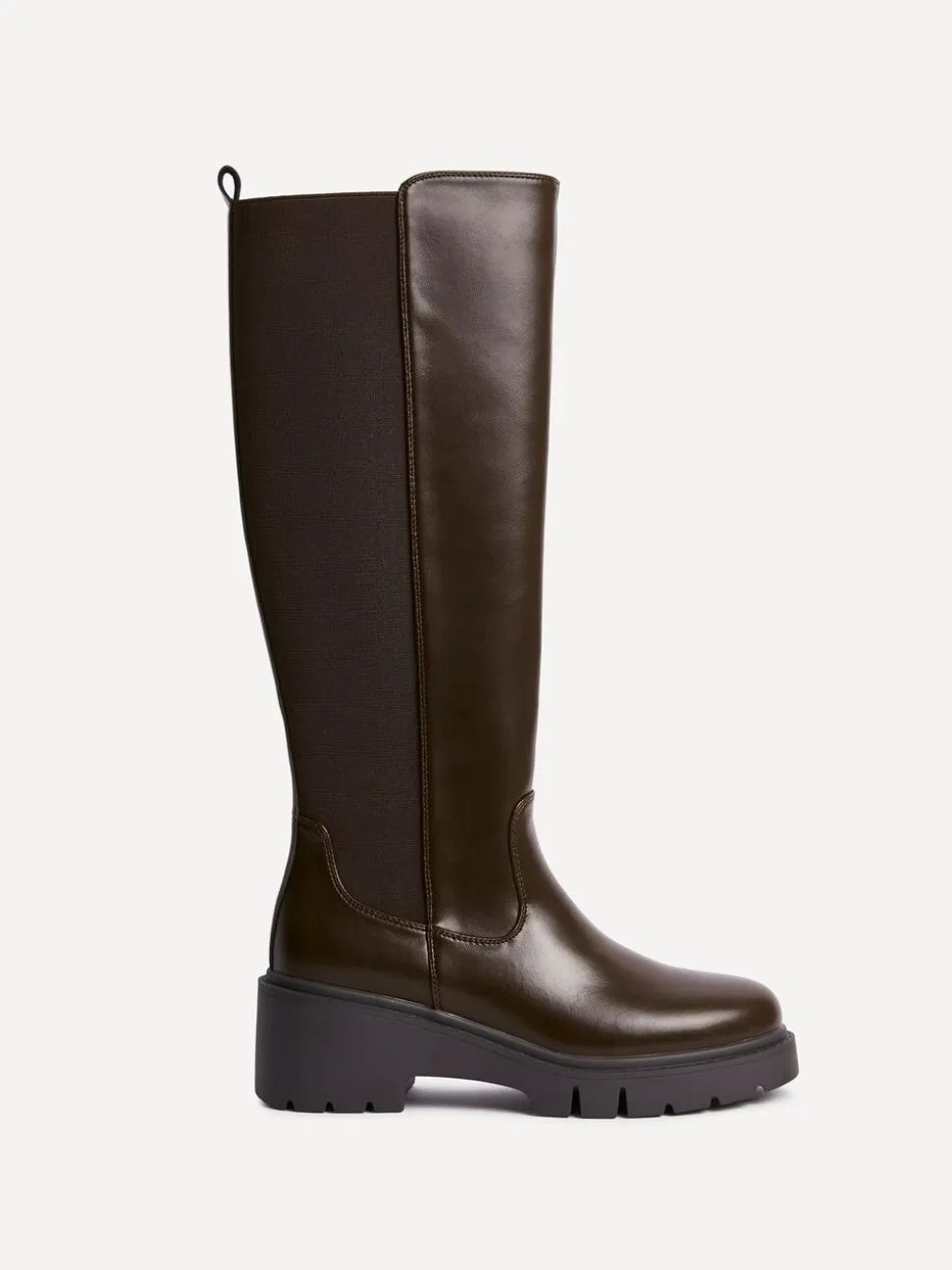 Marron - Linzi Bottes compensées Hyland High Leg