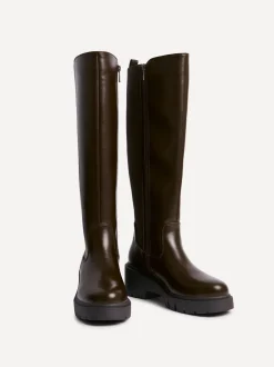 Marron - Linzi Bottes compensées Hyland High Leg