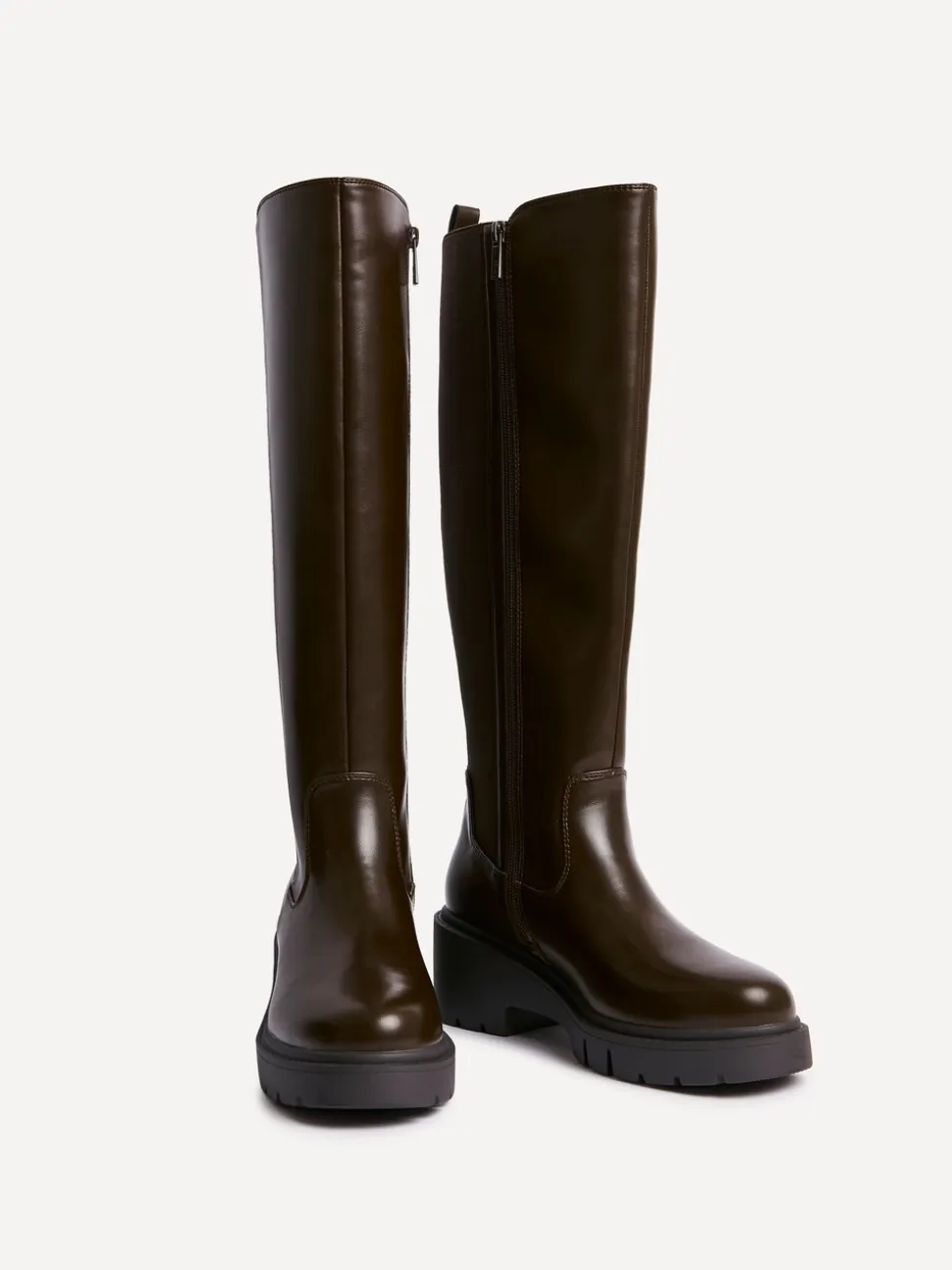 Marron - Linzi Bottes compensées Hyland High Leg