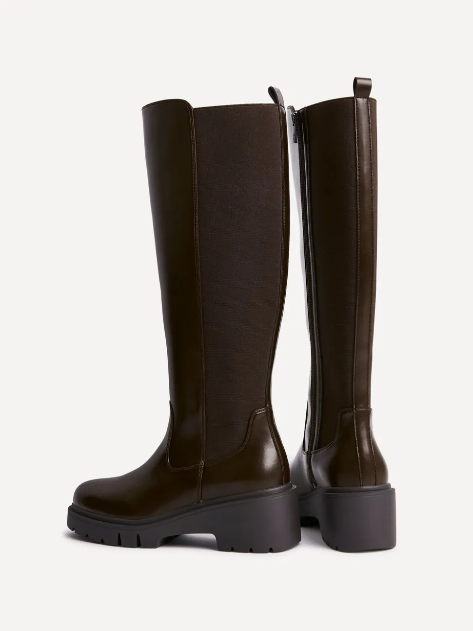 Marron - Linzi Bottes compensées Hyland High Leg