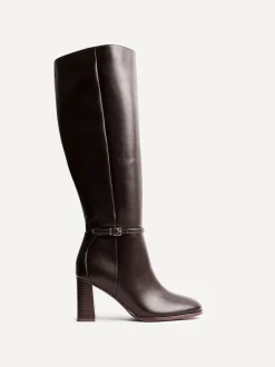 Marron - Linzi Bottes Midtown à talon carré avec boucle