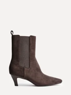 Marron - Linzi Bottes Ritual à talons chaton Chelsea