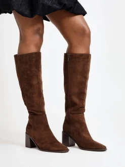 Marron - Linzi Bottes/Bottines montante à talons carrés Levine