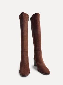 Marron - Linzi Bottes/Bottines montante à talons carrés Levine