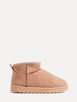 Marron - Linzi bottines doublées en faux daim Mini Addy