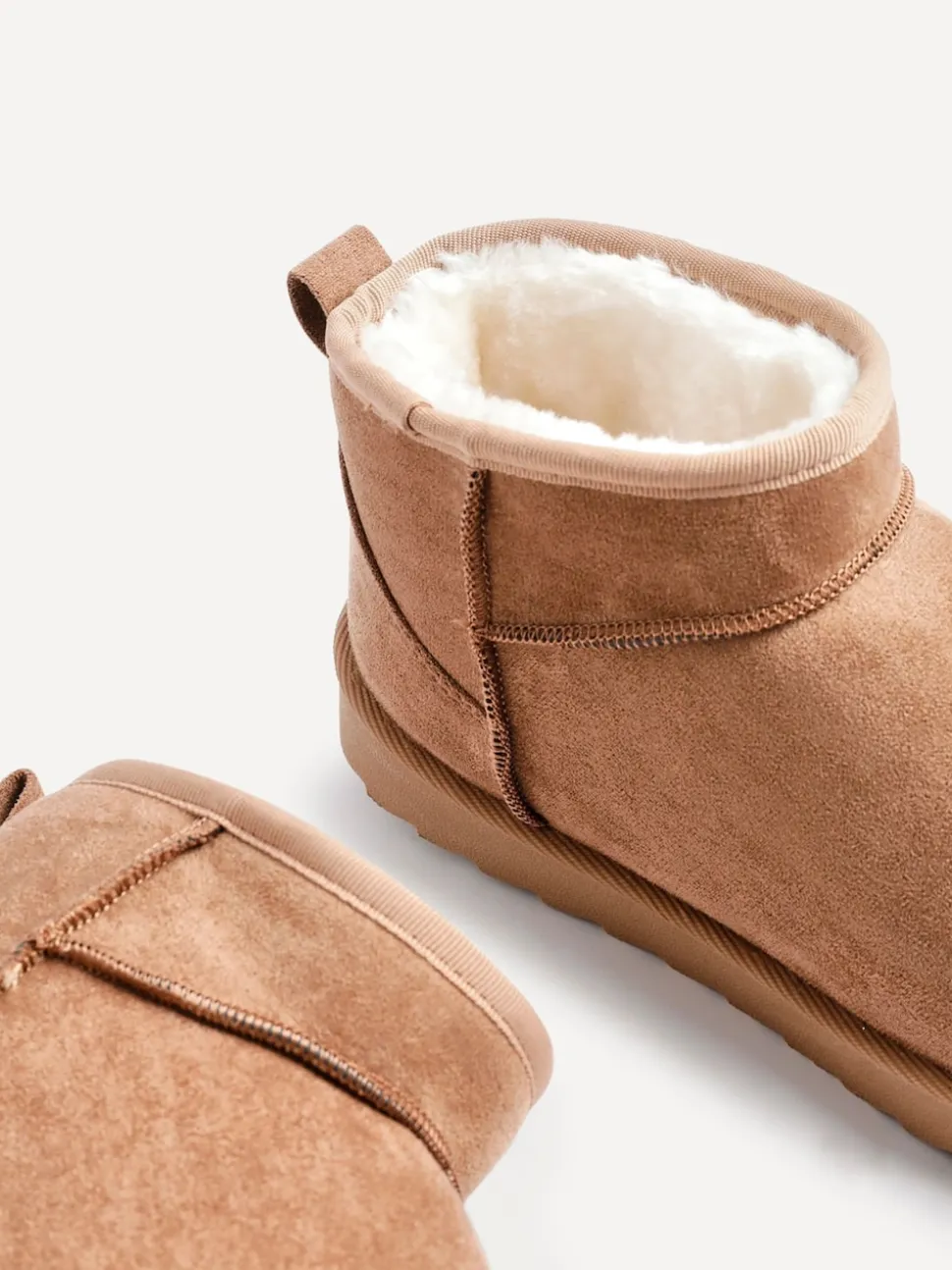 Marron - Linzi bottines doublées en faux daim Mini Addy