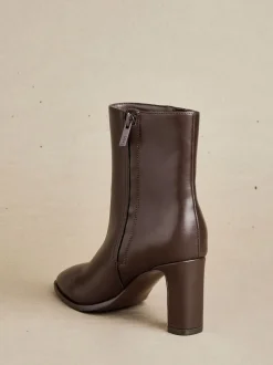 Marron - Linzi bottines Jonas à talon carré