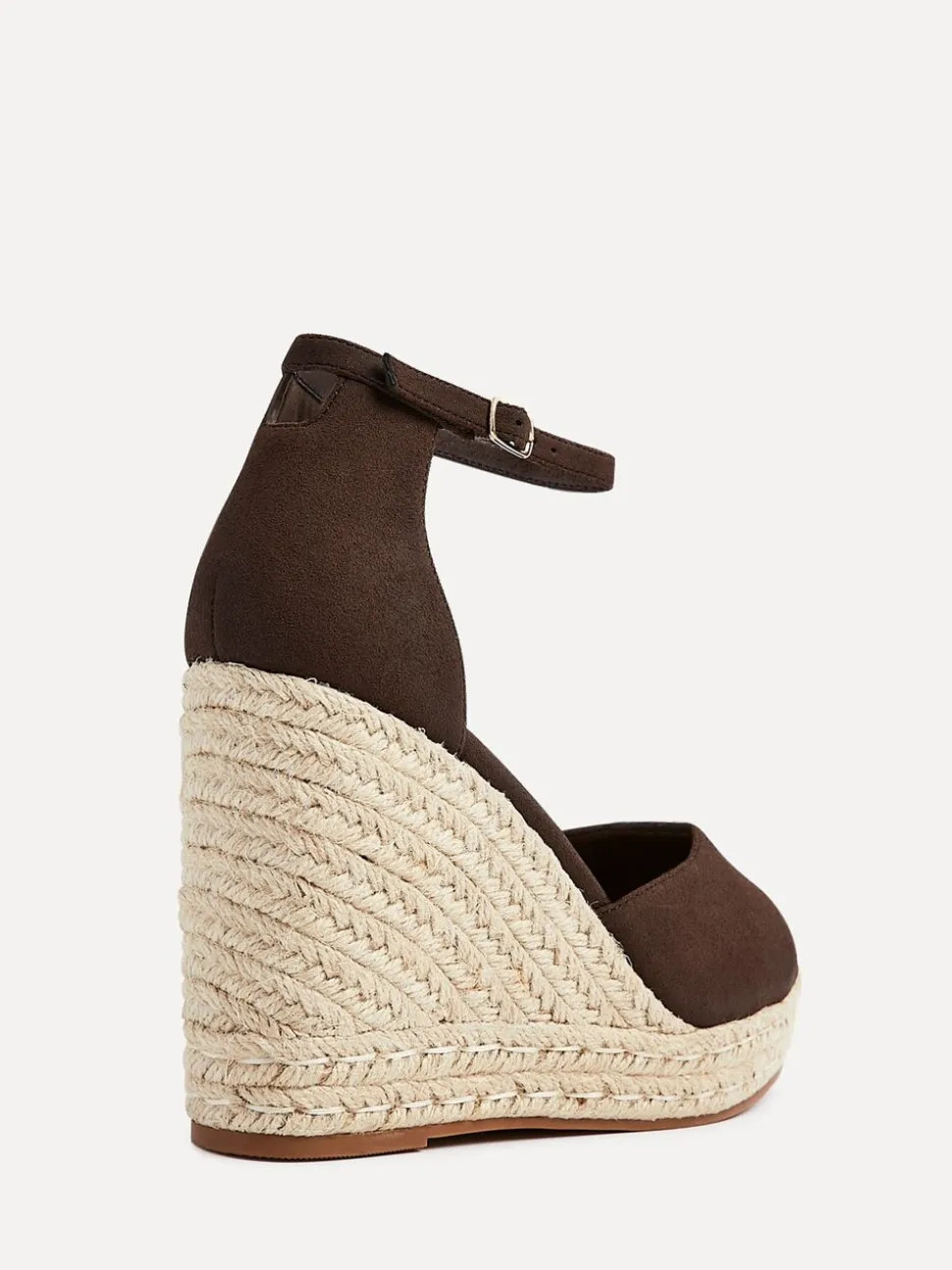 Marron - Linzi Gracio Espadrilles à plateforme en corde compensées avec sandales enveloppantes à la cheville