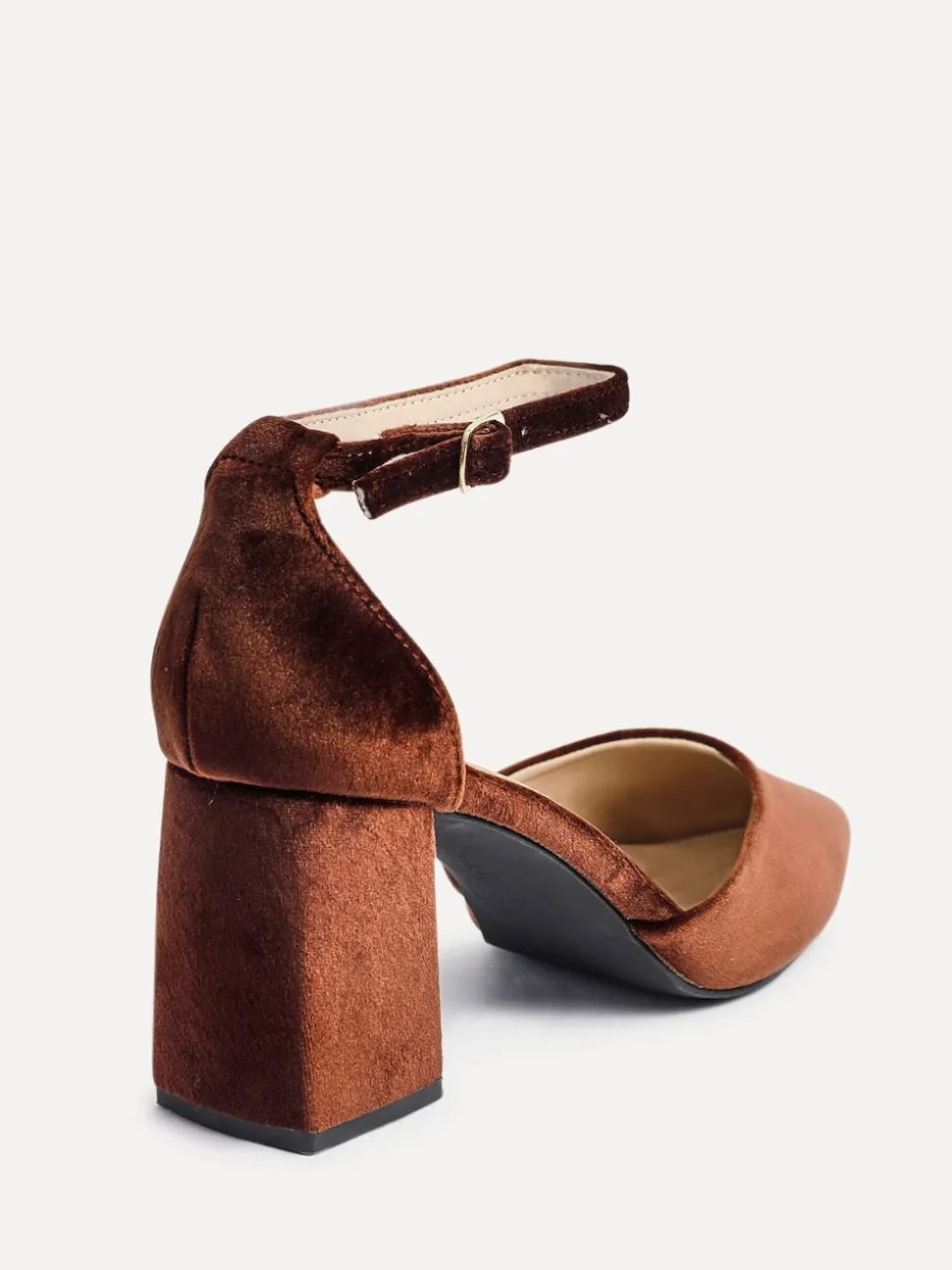 Marron - Linzi talons de cour pointus classiques Glam
