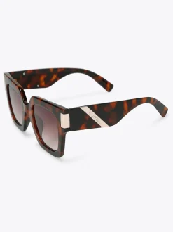 Marron - Lunettes de soleil Carvela à semelle évasée épaisse