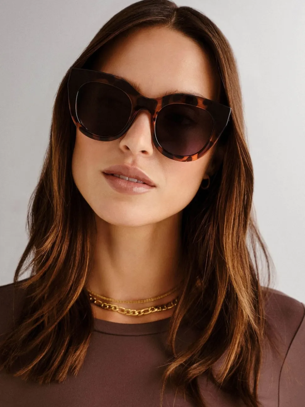 Marron - Lunettes de soleil Le Specs Air Cœur
