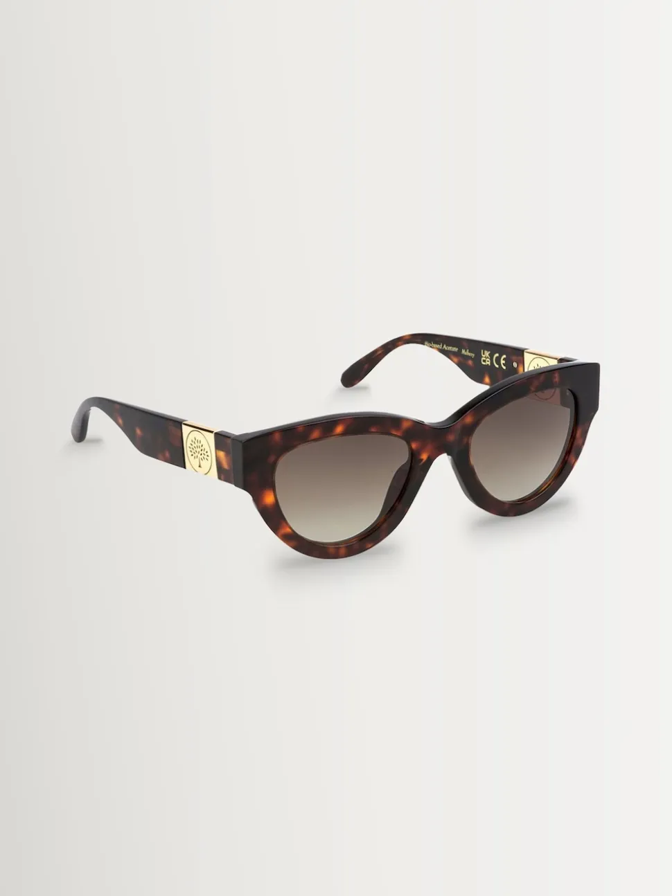 Marron - Lunettes de soleil Mulberry Luna
