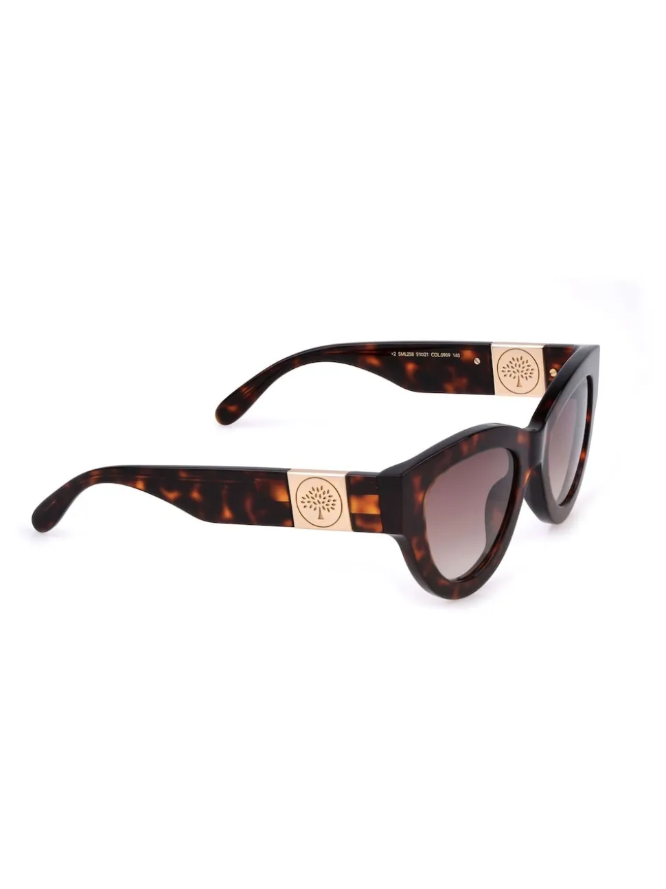 Marron - Lunettes de soleil Mulberry Luna