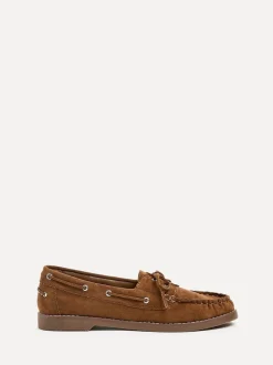 Marron - Mocassins à enfiler Linzi Frame avec détails froncés sur le devant