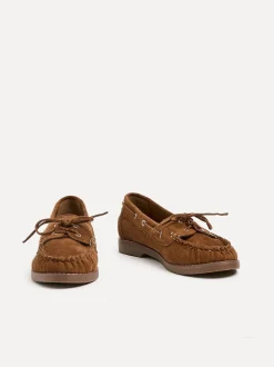 Marron - Mocassins à enfiler Linzi Frame avec détails froncés sur le devant