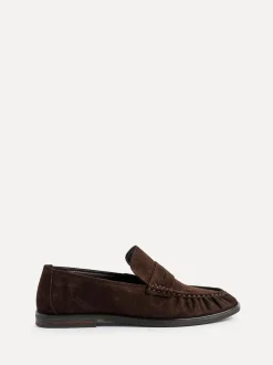 Marron - Mocassins Linzi Belmont froncés en cuir daim
