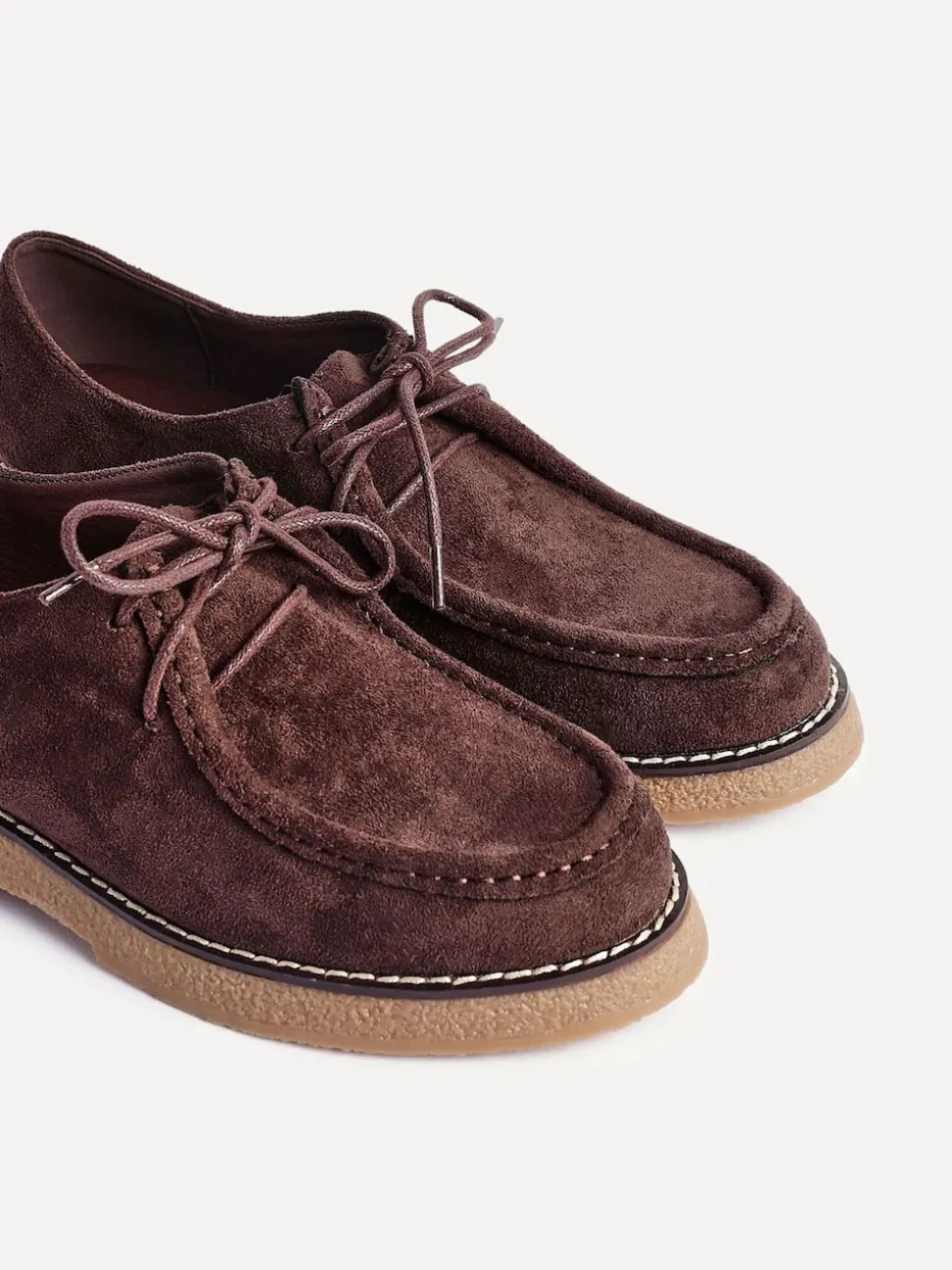 Marron - Mocassins Linzi Perth lacés à semelle épaisse