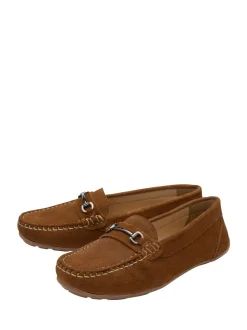 Marron - Mocassins plats Ravel en daim