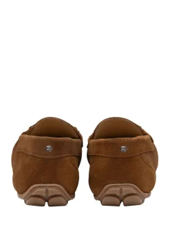 Marron - Mocassins plats Ravel en daim